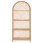 Preview: BÜCHERREGAL AUS NATÜRLICHEM RATTAN IN NATÜRLICHER FARBE 80x40x182Hcm