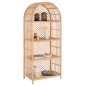 Preview: BÜCHERREGAL AUS NATÜRLICHEM RATTAN IN NATÜRLICHER FARBE 80x40x182Hcm