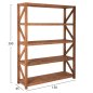 Preview: BÜCHERREGAL RECYCELTES TEAK IN NATURAL 150x45x200Hcm
