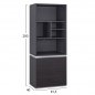Preview: Professional office library made of melamine in gray and wenge colors
