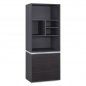 Preview: Professional office library made of melamine in gray and wenge colors