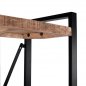 Preview: Bücherregal Metall und massives Mangoholz 80x45x186