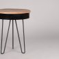 Preview: Beistelltisch SARIA aus natur Mangoholz 44x44x53 cm | Baumstamm Möbel