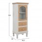 Preview: Vitrine "Melody" in braun und Ekru 40,5Χ30Χ100cm