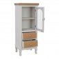Preview: Vitrine "Melody" in braun und Ekru 40,5Χ30Χ100cm