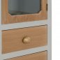 Preview: Vitrine "Melody" in braun und Ekru 40,5Χ30Χ100cm