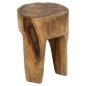 Preview: 3-BEIN-HOCKER MASSIVES TEAK NATURFARBE Φ30x40Hcm