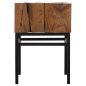 Preview: BEISTELLTISCH QUADRATISCHES MASSIVES TEAK NATURFARBE 38X38X55H