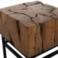 Preview: BEISTELLTISCH QUADRATISCHES MASSIVES TEAK NATURFARBE 38X38X55H