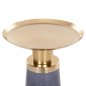 Preview: BEISTELLTISCH BALLIN BLAU GLAS-METALL IN GOLD Φ37,5x49,5Hcm