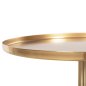 Preview: BEISTELLTISCH, RUND, KAPPUR, MANGOHOLZ IN NUSSBAUMFARBE, METALL IN GOLD, Φ38x62Hcm