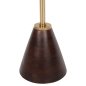 Preview: BEISTELLTISCH, RUND, KAPPUR, MANGOHOLZ IN NUSSBAUMFARBE, METALL IN GOLD, Φ38x62Hcm