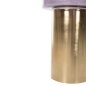 Preview: Runder Beistelltisch Carmo, violette Glasplatte, goldener Metallsockel, Φ39Χ54Hcm