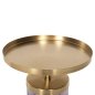 Preview: HAILEY BEISTELLTISCH LILA GLAS-GOLDMETALL Φ39,5x45Hcm