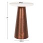Preview: BEISTELLTISCH FODEN WEISSER MARMOR UND METALL Φ40,5x59H