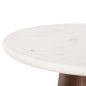 Preview: BEISTELLTISCH FODEN WEISSER MARMOR UND METALL Φ40,5x59H