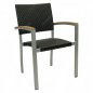 Preview: Stapelstuhl Borneo Aluminium in schwarz