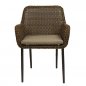 Preview: Outdoor Sessel "Catch" aus Aluminium Geflecht in Dark Mood braun
