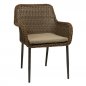 Preview: Outdoor Sessel "Catch" aus Aluminium Geflecht in Dark Mood braun