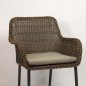 Preview: Outdoor Sessel "Catch" aus Aluminium Geflecht in Dark Mood braun
