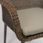 Preview: Outdoor Sessel "Catch" aus Aluminium Geflecht in Dark Mood braun