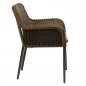 Preview: Outdoor Sessel "Catch" aus Aluminium Geflecht in Dark Mood braun