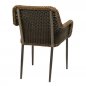 Preview: Outdoor Sessel "Catch" aus Aluminium Geflecht in Dark Mood braun