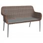 Preview: Outdoor Bank "Catch" aus Aluminium Geflecht in Dark Mood braun