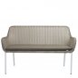 Preview: Outdoor Bank "Catch" aus Aluminium Geflecht in Light Mood hellbeige