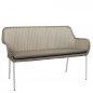 Preview: Outdoor Bank "Catch" aus Aluminium Geflecht in Light Mood hellbeige