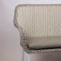 Preview: Outdoor Bank "Catch" aus Aluminium Geflecht in Light Mood hellbeige