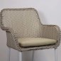 Preview: Outdoor Sessel "Catch" aus Aluminium Geflecht in Light Mood hellbeige