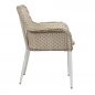 Preview: Outdoor Sessel "Catch" aus Aluminium Geflecht in Light Mood hellbeige