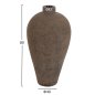 Preview: DEKORATIVE BODENVASE ZATI TERRAKOTTA IN GRAUER FARBE Φ40x80Hcm