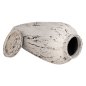 Preview: DECORATIVE FLOOR VASE WITH SAUCER-BASE LAUREL TERRACOTTA IN WHITE PATINA Φ55x120Hcm