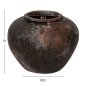 Preview: DEKORATIVE VASE TERRAKOTTA IN DER FARBE ANTHRAZIT Φ35x27Hcm