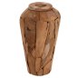 Preview: DEKORATIVE VASE ZENIA RECYCELTE TEAKHOLZSTÜCKE IN NATÜRLICHER FARBE Φ30x60Hcm