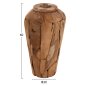 Preview: DEKORATIVE VASE ZENIA RECYCELTE TEAKHOLZSTÜCKE IN NATÜRLICHER FARBE Φ30x60Hcm