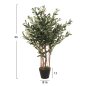 Preview: DEKORATIVE SYNTHETISCHE PFLANZE OLIVENBAUM IM TOPF 96cm