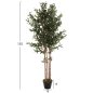 Preview: DEKORATIVE SYNTHETISCHE PFLANZE OLIVE IM TOPF 155 cm