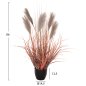 Preview: DECORATIVE SYNTHETIC PLANT IN POT GRASS + FEATHERS Φ14,5x12,5-86Hcm