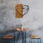 Preview: Wand Dekoration aus Holz mit Metallherz 58Χ58cm