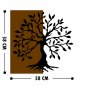 Preview: Wand Dekoration aus Holz mit Metallbaum 58Χ58cm