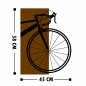 Preview: Wand Dekoration aus Holz mit Metallfahrrad 45Χ58cm