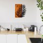 Preview: Wand Dekoration aus Holz mit Metallblatt 50Χ58cm