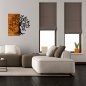 Preview: Wand Dekoration aus Holz mit Metallbaum 58Χ58cm