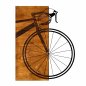 Preview: Wand Dekoration aus Holz mit Metallfahrrad 45Χ58cm