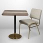 Preview: Table base "Dice" made of steel 72cm high made of black and gold