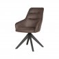 Preview: Esszimmerstuhl "Jace" in Anthrazit Farbe Mikrofaser 58x65x88 cm