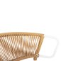 Preview: STUHL METALL IN WEISS UND SYNTHETISCHES RATTAN IN NATÜRLICHER FARBE 54x62x80Hcm